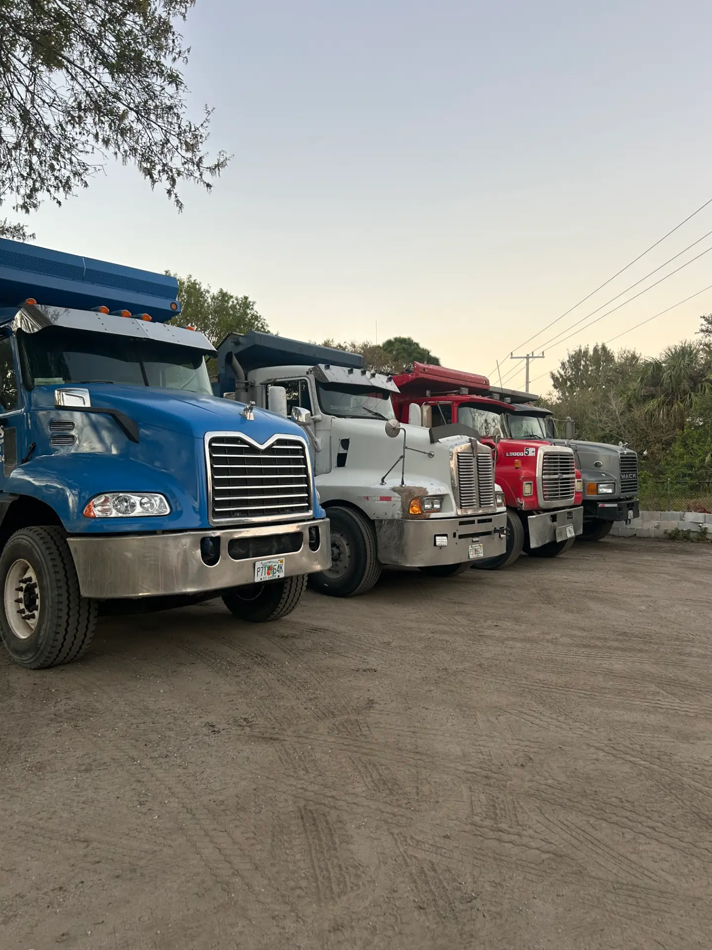 Ramos dump truck being loaded on a Florida job site